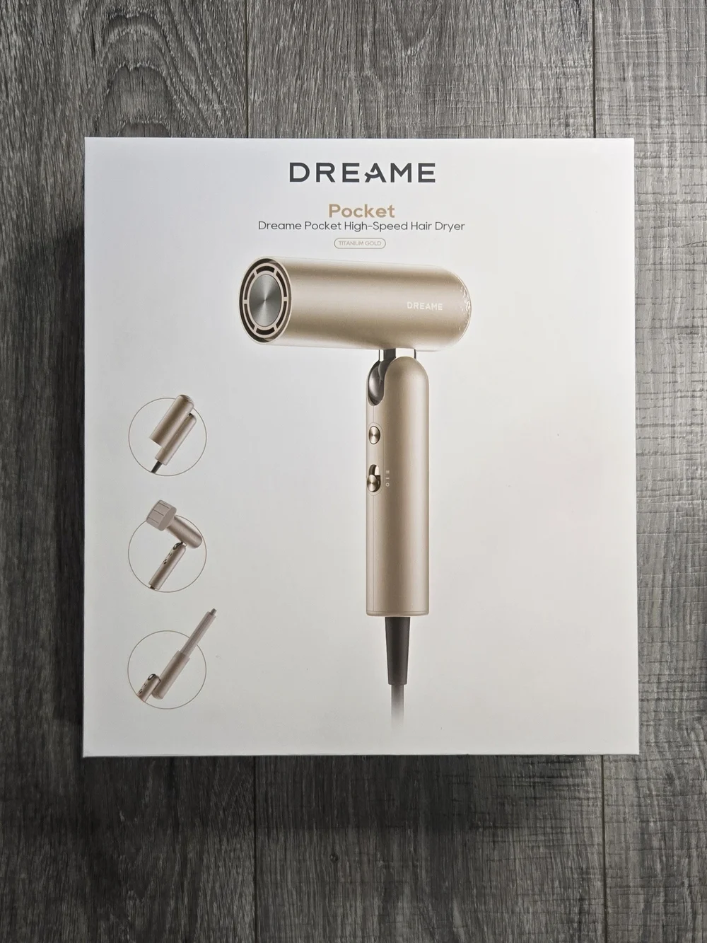 Dreame Pocket AHD51 High-Speed Foldable Hair Dryer Titanium Gold Tested.